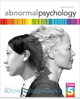 Abnormal Psychology 16th Edition by James N. Butcher
