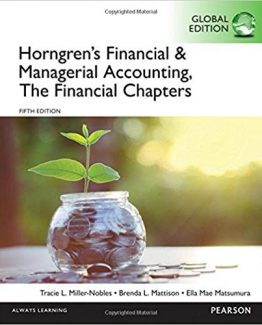 Horngren's Financial & Managerial Accounting 5th GLOBAL Edition