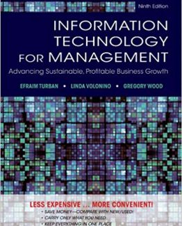 Information Technology for Management 9th Edition