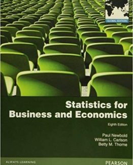 Statistics for Business and Economics 8th GLOBAL Edition