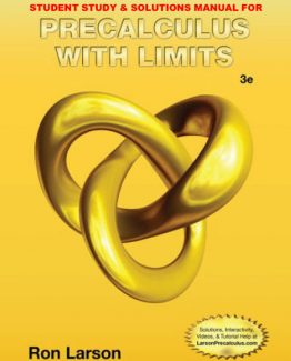 Student Study and Solutions Manual for Larson's Precalculus with Limits 3rd Edition