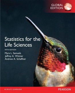 Statistics for the Life Sciences 5th Global Edition