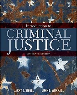 Introduction to Criminal Justice 16th Edition