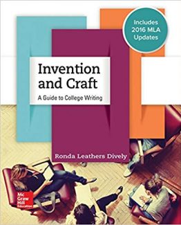Invention and Craft A Guide to College Writing