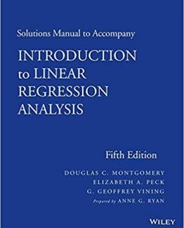 Solutions Manual to accompany Introduction to Linear Regression Analysis 5th Edition