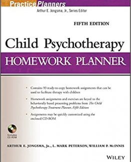 Child Psychotherapy Homework Planner 5th Edition
