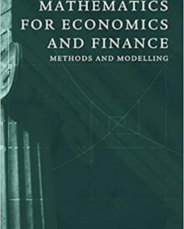 Mathematics for Economics and Finance Methods and Modelling