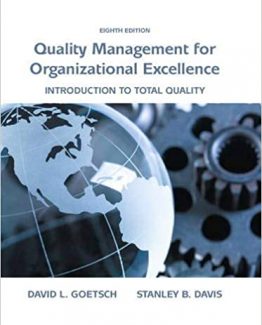 Quality Management for Organizational Excellence 8th Edition