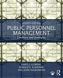 Public Personnel Management Contexts and Strategies 7th Edition