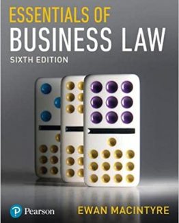 Essentials of Business Law 6th Edition by Ewan MacIntyre