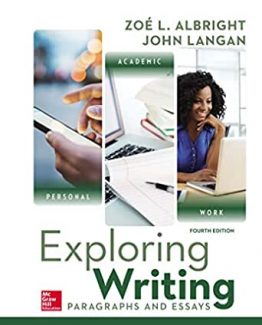 Exploring Writing Paragraphs and Essays 4th Edition by John Langan