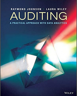 Auditing A Practical Approach with Data Analytics by Raymond Johnson