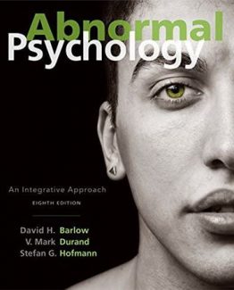 Abnormal Psychology An Integrative Approach 8th Edition by David H. Barlow