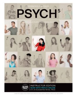 PSYCH 5 Introductory Psychology 5th Edition by Spencer A. Rathus