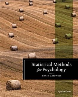 Statistical Methods for Psychology 8th Edition by David C. Howell