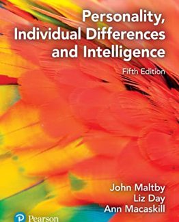 Personality Individual Differences and Intelligence 5th Edition by John Maltby