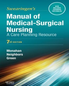 Manual of Medical-Surgical Nursing 7th Edition by Frances Donovan Monahan
