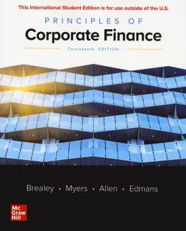 Principles of Corporate Finance 14th INTERNATIONAL Edition by Richard Brealey