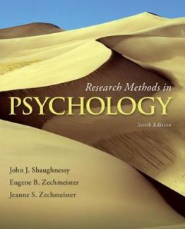 Research Methods in Psychology 10th Edition by John Shaughnessy