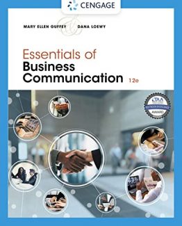 Essentials of Business Communication 12th Edition by Mary Ellen Guffey