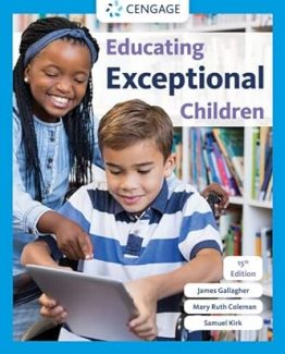 Educating Exceptional Children 15th Edition by Samuel Kirk