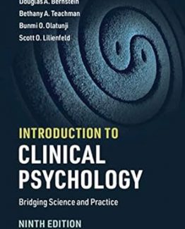 Introduction to Clinical Psychology 9th Edition by Douglas A. Bernstein