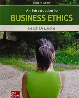 An Introduction to Business Ethics 7th INTERNATIONAL Edition by Joseph R. DesJardins