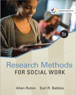 Empowerment Series Research Methods for Social Work 9th Edition by Allen Rubin