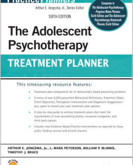 The Adolescent Psychotherapy Treatment Planner 6th Edition by Arthur E. Jongsma Jr