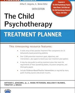 The Child Psychotherapy Treatment Planner 6th Edition by Arthur E. Jongsma Jr