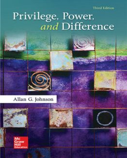 Privilege Power and Difference 3rd Edition by Allan G. Johnson