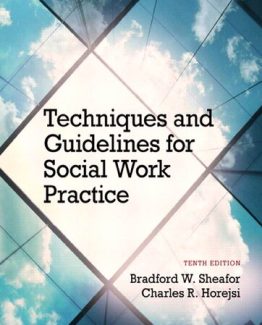 Techniques and Guidelines for Social Work Practice 10th Edition by Bradford W. Sheafor