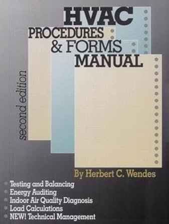 HVAC Procedures & Forms Manual 2nd Edition, ISBN-13: 978-0824709235