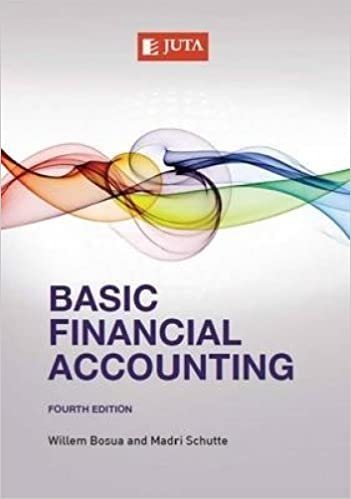 Basic Financial Accounting 4th Edition by Willem Bosua, ISBN-13: 978-1485102786