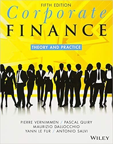 Corporate Finance: Theory and Practice 5th Edition by Pierre Vernimmen, ISBN-13: 978-1119424482