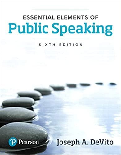 Essential Elements of Public Speaking 6th Edition by Joseph A. DeVito, ISBN-13: 978-0134402864