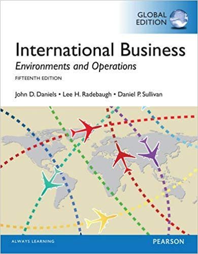 International Business 15th Global Edition by Lee Radebaugh, ISBN-13: 978-1292016795