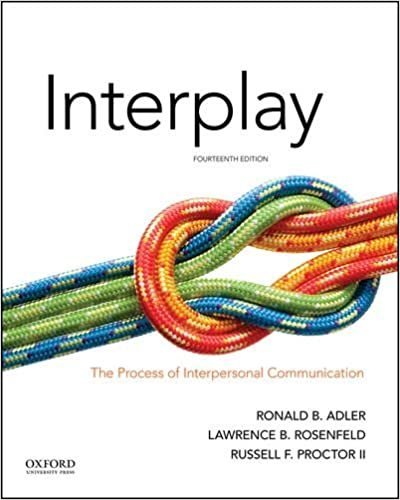 Interplay: The Process of Interpersonal Communication 14th Edition, ISBN-13: 978-0190646257