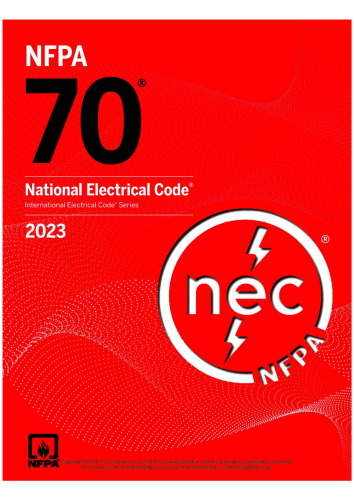 NFPA 70 National Electrical Code NEC 2023 Edition