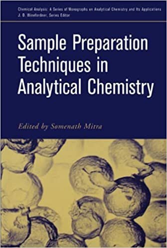 Sample Preparation Techniques in Analytical Chemistry by Somenath Mitra, ISBN-13: 978-0471328452