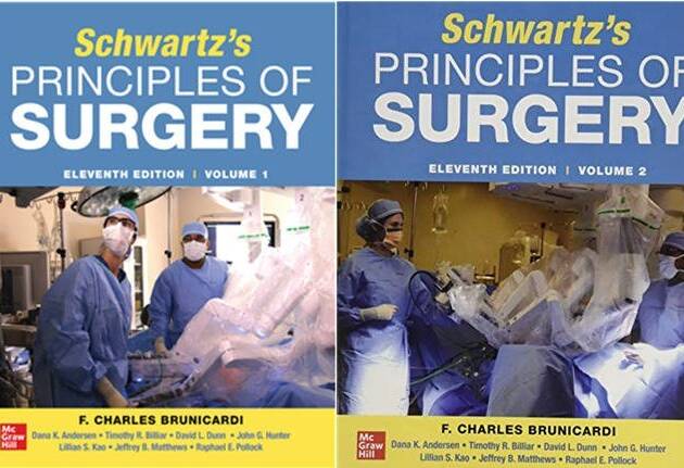 Schwartz's Principles of Surgery 2-Volume Set 11th Edition by F. Charles Brunicardi, ISBN-13: 978-1259835353