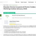 Ebooks Choice Coupons and Promo Codes with 75% off for January 2026