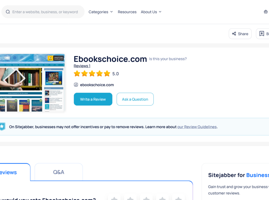 EbooksChoice.com reviews from Sitejabber